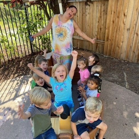 Having fun in the great outdoors at Little Explorers Academy Childcare Center in Folsom